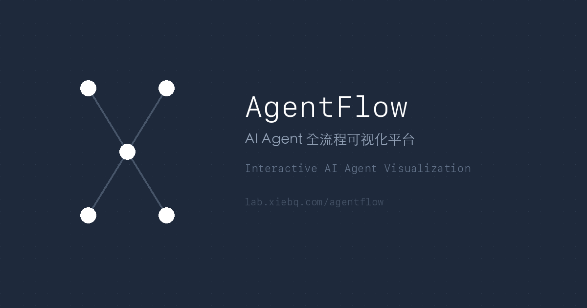 AgentFlow — AI Agent 全流程可视化平台